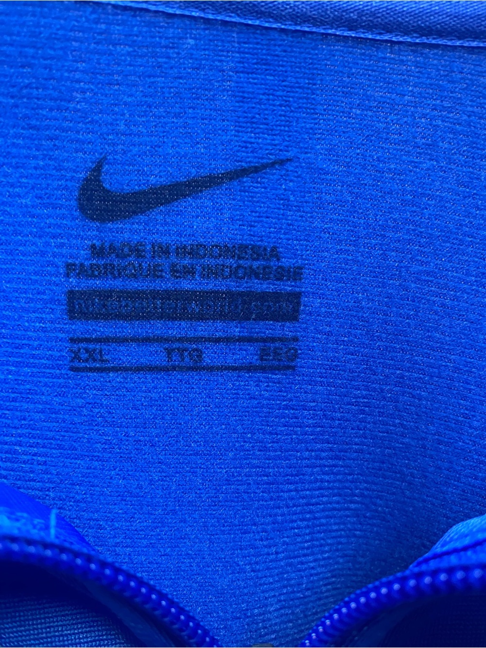 Nike Men’s Royal Blue Full-Zip Performance Jacket with White Stripe - Picture 3 of 7